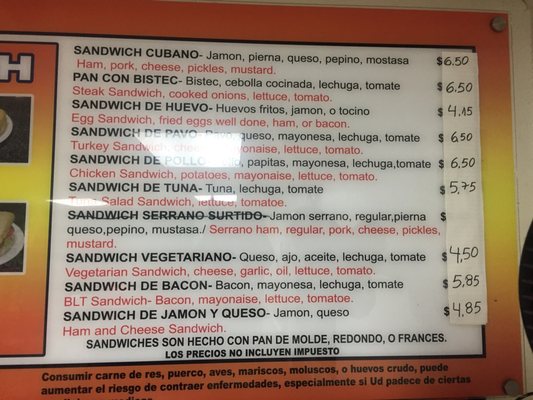 Menu photo 1 Sandwich King Miami, FL