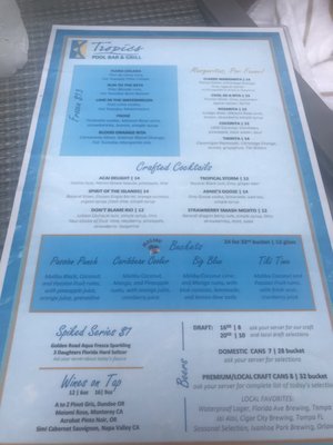 Menu photo 7 Tropics Pool Bar - Hilton Orlando Orlando, FL