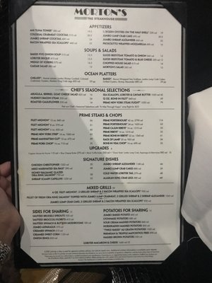 Menu photo 7 Morton's The Steakhouse Charlotte, NC Menu photo 7 Morton's The Steakhouse Charlotte, NC