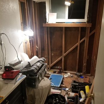 The Bathtub Medic - Removal of old shower insert. - Refinishing Services Near Me