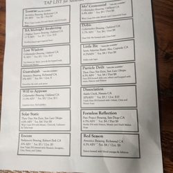BeerCraft - 3/12/23 tap menu