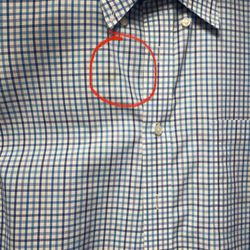 CD One Price Cleaners - Scorched while pressing shirt.