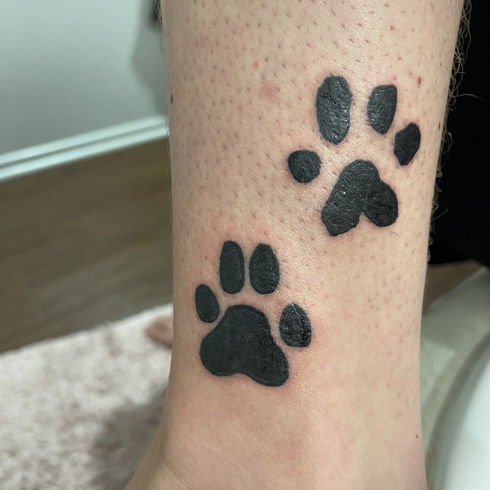 Seasic Tattoo - Paw Prints of my dogs - Tattoo Near Me - Marina, California Seasic Tattoo - Paw Prints of my dogs - Tattoo Near Me - Marina, California