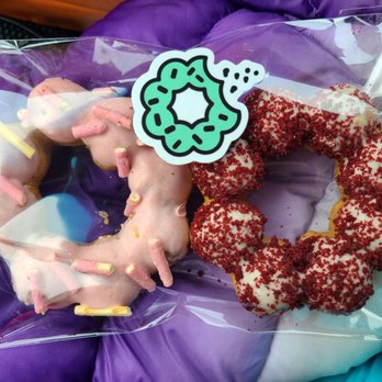 Dochi - Strawberry pocky and coffee red velvet mochi donuts - Donuts Near Me - Tukwila, Washington Dochi - Strawberry pocky and coffee red velvet mochi donuts - Donuts Near Me - Tukwila, Washington