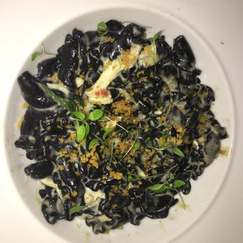 Tagliata - Squid ink pasta with sea urchin sauce - Italian Near Me - Baltimore, Maryland Tagliata - Squid ink pasta with sea urchin sauce - Italian Near Me - Baltimore, Maryland