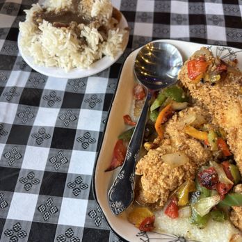 Colo's Southern Cafe - Catfish fried hard and grits - Soul Food Near Me - Sacramento, California Colo's Southern Cafe - Catfish fried hard and grits - Soul Food Near Me - Sacramento, California