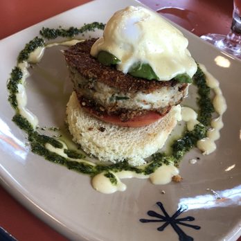 Snooze, an A.M. Eatery - Panko crusted crab cake benedict - Breakfast & Brunch Near Me - Austin, Texas Snooze, an A.M. Eatery - Panko crusted crab cake benedict - Breakfast & Brunch Near Me - Austin, Texas