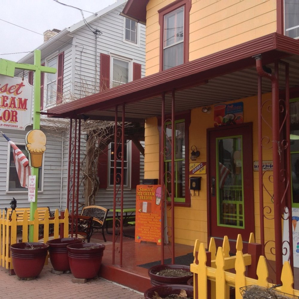 Sunset Ice Cream Parlor - Drivers training with the twins. - Ice Cream & Frozen Yogurt Near Me - Gettysburg, Pennsylvania Sunset Ice Cream Parlor - Drivers training with the twins. - Ice Cream & Frozen Yogurt Near Me - Gettysburg, Pennsylvania