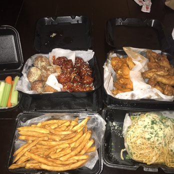 Fire Wings - Fairfield - Boneless Garlic Parmesan,Boneless Korean Kick,Traditional Louisiana Rub,and Original Chicken. I also had Garlic Noodles,French Fries - Chicken Wings Near Me - Fairfield, California Fire Wings - Fairfield - Boneless Garlic Parmesan,Boneless Korean Kick,Traditional Louisiana Rub,and Original Chicken. I also had Garlic Noodles,French Fries - Chicken Wings Near Me - Fairfield, California