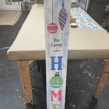 Board & Brush Creative Studio - Marietta - Our Christmas sign my husband created - Art Classes Near Me - Marietta, Georgia Board & Brush Creative Studio - Marietta - Our Christmas sign my husband created - Art Classes Near Me - Marietta, Georgia