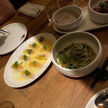 Manta - Sliced fish, orange, serrano, worm salt  Cucumber, seaweed, cured nopales, mirin, togarashi - Mexican Near Me - Cabo San Lucas, BCS