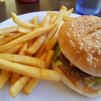 Patio Drive In - Enjoying a wonderful cheese burger! - Burgers Near Me - San Andreas, California