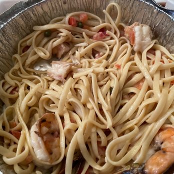 Think Cafe - Shrimp Scampi Pasta shrimp WAY over cooked and the portions are small for the price - New American Near Me - San Pedro, California Think Cafe - Shrimp Scampi Pasta shrimp WAY over cooked and the portions are small for the price - New American Near Me - San Pedro, California