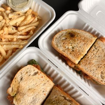 Manzil Cafe - Hot honey pesto chicken sandwich and truffle fries - Cafes Near Me - South Brunswick Township, New Jersey Manzil Cafe - Hot honey pesto chicken sandwich and truffle fries - Cafes Near Me - South Brunswick Township, New Jersey