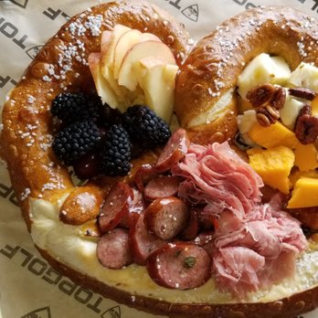 Topgolf - Jumbo Pretzel Board. This is fantastic! Also comes with the beer cheese and horseradish mustard - Golf Near Me - Bridgeville, Pennsylvania