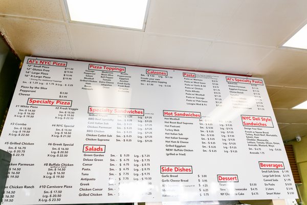 Menu photo 7 Al's New York Cafe Costa Mesa, CA