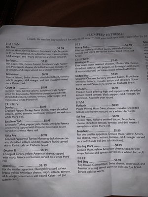 Menu photo 1 Plumpeez Deli Durham, NC