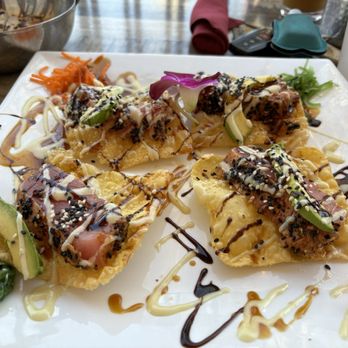 Sur at The Barnyard - Sashimi won tons of - New American Near Me - Carmel, California Sur at The Barnyard - Sashimi won tons of - New American Near Me - Carmel, California