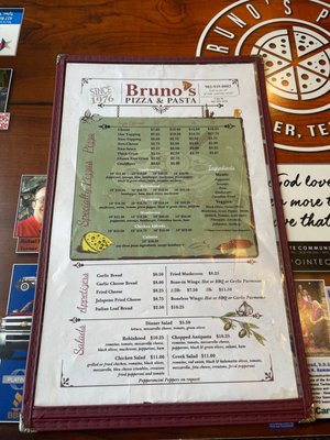 Menu photo 2 Bruno's Pizza & Pasta Tyler, TX Menu photo 2 Bruno's Pizza & Pasta Tyler, TX