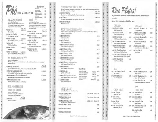 Menu photo 7 Pho Vi Hoa Los Altos, CA