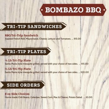 Bombazo BBQ Tri-Tip - Food Stands Near Me - Santa Barbara, California Bombazo BBQ Tri-Tip - Food Stands Near Me - Santa Barbara, California