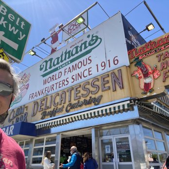 Nathan's Famous - The iconic storefront - Hot Dogs Near Me - Brooklyn, New York Nathan's Famous - The iconic storefront - Hot Dogs Near Me - Brooklyn, New York