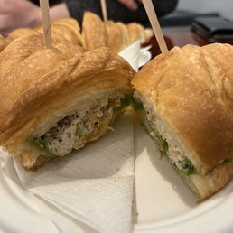 Mock Tuna sandwich on a croissant Mock Tuna sandwich on a croissant