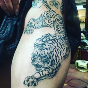 Ronin Design & Manufacturing - Babak did my thigh tattoo. Still needs more work, but it's amazing! - Tattoo Near Me - Memphis, Tennessee Ronin Design & Manufacturing - Babak did my thigh tattoo. Still needs more work, but it's amazing! - Tattoo Near Me - Memphis, Tennessee