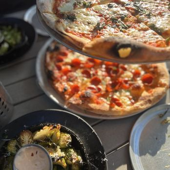 Fieldwork Brewing - Brussels sprouts, Margherita and pepperoni pizza. Brussels sprouts were a bit undercooked (firm). - Breweries Near Me - San Ramon, California Fieldwork Brewing - Brussels sprouts, Margherita and pepperoni pizza. Brussels sprouts were a bit undercooked (firm). - Breweries Near Me - San Ramon, California