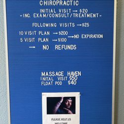 In & Out Chiropractic - Menu & Services