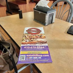 a menu on a table a menu on a table