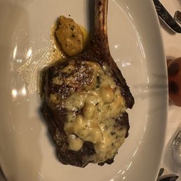 18oz ribeye with blue cheese crusted 18oz ribeye with blue cheese crusted