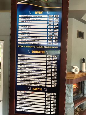 Menu photo 1 Smażalnie Ryb Fliper Miłków, DS