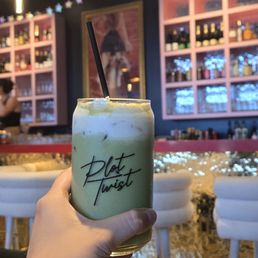 Ice Matcha Latte with Spiced Apple Syrup and Marshmellow Cold Foam (Fall Menu) Ice Matcha Latte with Spiced Apple Syrup and Marshmellow Cold Foam (Fall Menu)