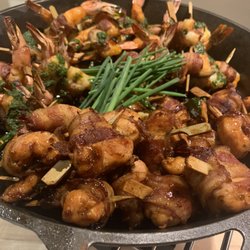 Bacon wrapped shrimp