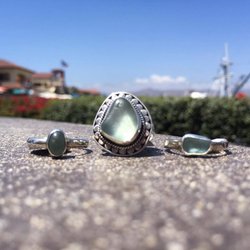 Ventura Swimwear - Betty Belts seaglass rings.