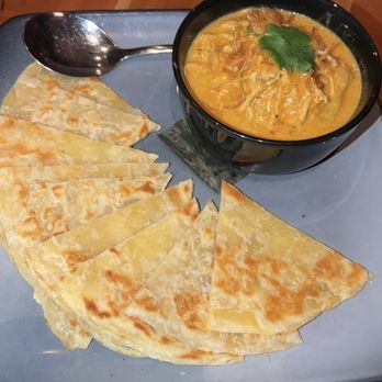 Pusadee's Garden - roti, yellow curry, sweet potato, shredded chicken - Thai Near Me - Pittsburgh, Pennsylvania Pusadee's Garden - roti, yellow curry, sweet potato, shredded chicken - Thai Near Me - Pittsburgh, Pennsylvania