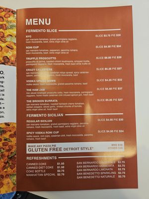 Menu photo 3 Fermento Pizza New York, NY Menu photo 3 Fermento Pizza New York, NY