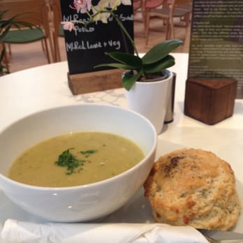 The Wild Olive Tree - Pea and ham soup + parmesan scone - Cafes Near Me - Glasgow, GLG