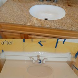 Socal Refinish Pro - Bathroom countertop/sink 
Gloss white!!

ENRIQUE LUNA 

PHONE: 951 410 13 45