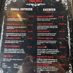 Mama G's Kitchen - Menu as of 01/2026