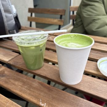 Iris Coffee Lab - Candied ginger matcha (iced and hot) - Coffee & Tea Near Me - Raleigh, North Carolina