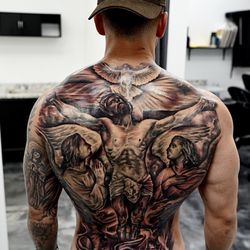 Almighty Ink - Back piece done by Irvin