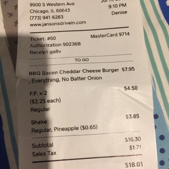 Janson's Drive-in - Fast Food Near Me - Chicago, Illinois