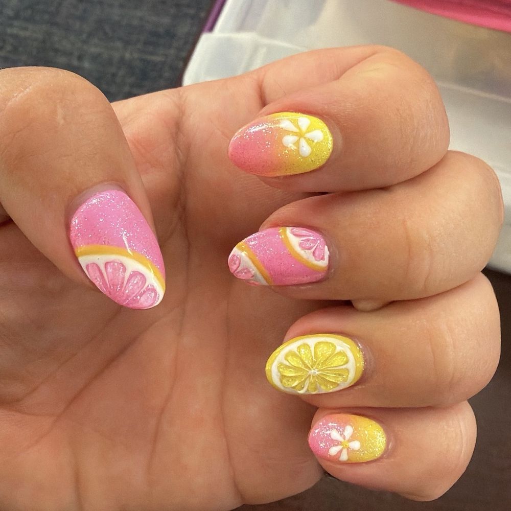 Adore Nail Lounge - Summer lemonade - Nail Salons Near Me - Livermore, California Adore Nail Lounge - Summer lemonade - Nail Salons Near Me - Livermore, California