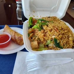 China Go Xp - Vegetable Fried Rice and Chicken Spring Roll