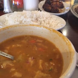 Mondongo with white rice... Maduros on the side as dessert. Mondongo with white rice... Maduros on the side as dessert.