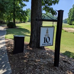 Hole 10 marker.
