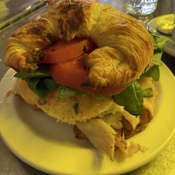 Destination Cafe - Turkey egg spinach tomato croissant sandwich - American Near Me - Escalante, Utah