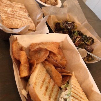 LUCA eats - Turkey sandwich, steak and egg sandwich and fried Brussel sprouts - Cafes Near Me - New Orleans, Louisiana LUCA eats - Turkey sandwich, steak and egg sandwich and fried Brussel sprouts - Cafes Near Me - New Orleans, Louisiana